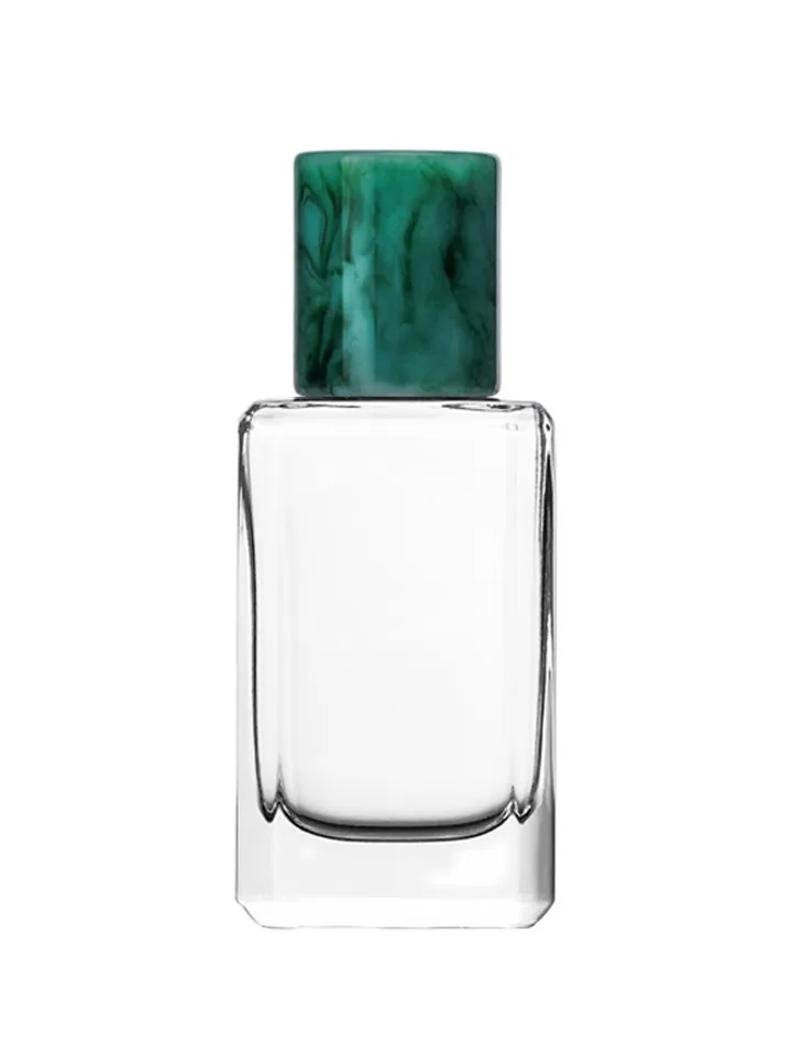 30 ml flat perfume bottle, 15 mm crimp neck