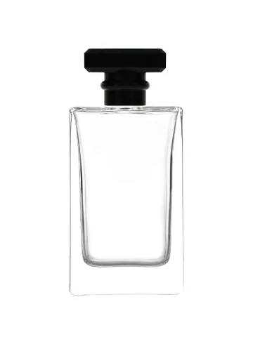 50 ml flat perfume bottle, 15 mm crimp neck