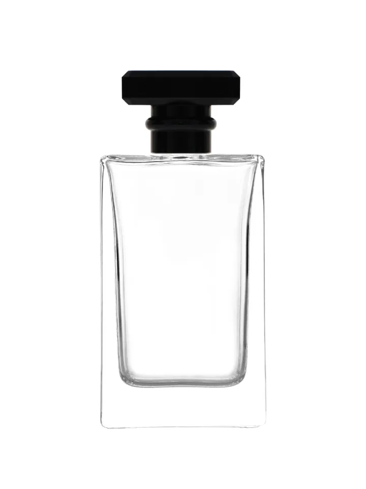 50 ml flat perfume bottle, 15 mm crimp neck