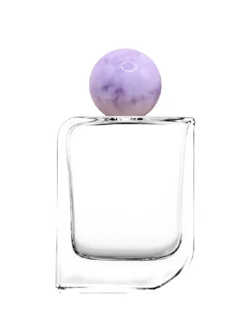 50 ml flat perfume bottle, 15 mm crimp neck