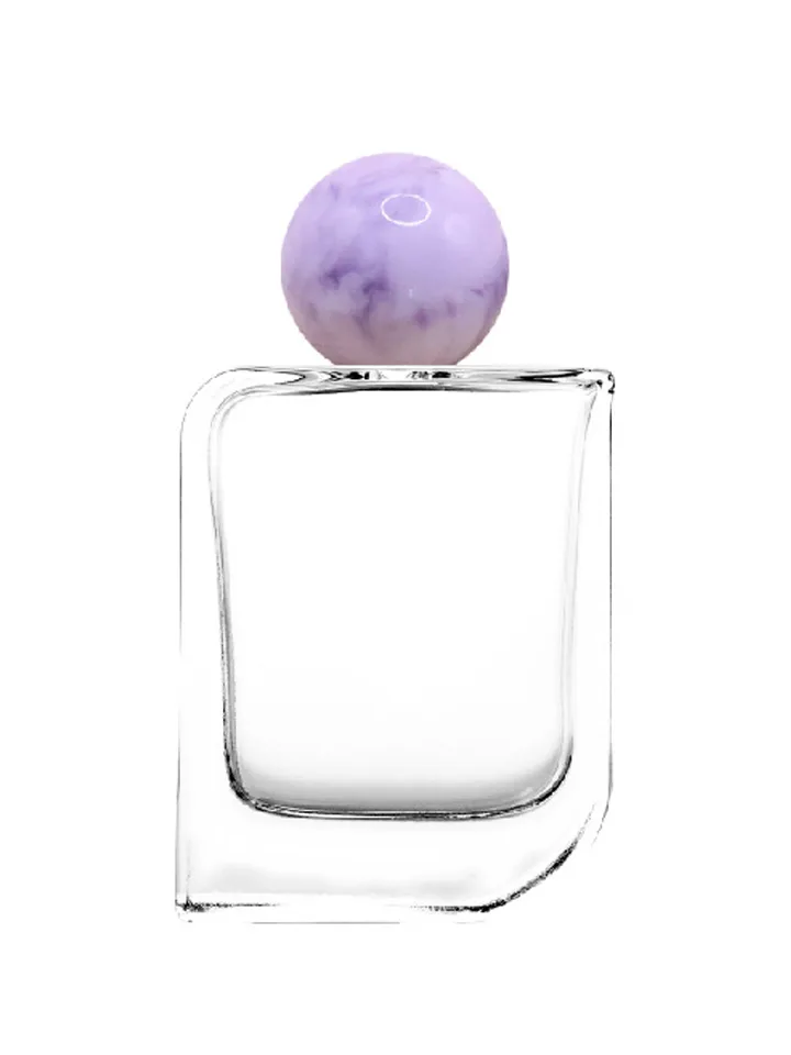 50 ml flat perfume bottle, 15 mm crimp neck