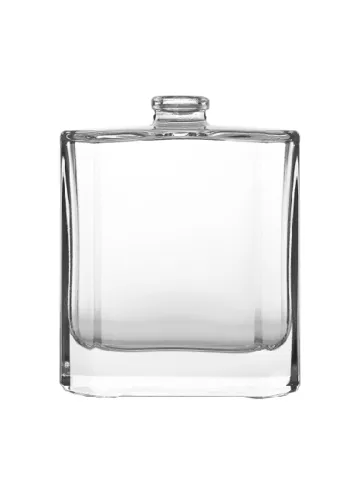 50 ml flat perfume bottle, 15 mm crimp neck