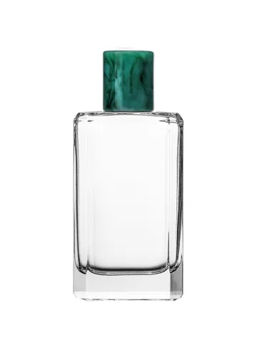 100 ml flat perfume bottle, 15 mm crimp neck