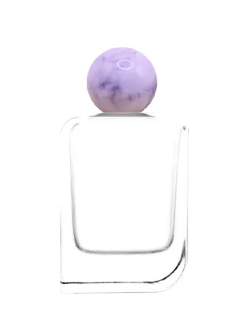 100 ml flat perfume bottle, 15 mm crimp neck
