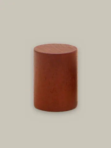 Wooden cylinder cap, red