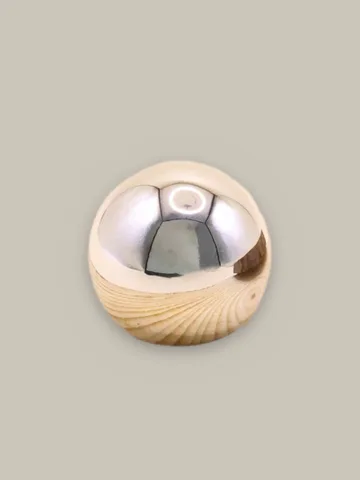 Ball cap, glossy silver
