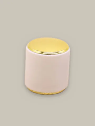 Designer cap, white & gold, weighted