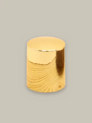Designer cap, glossy gold, weighted