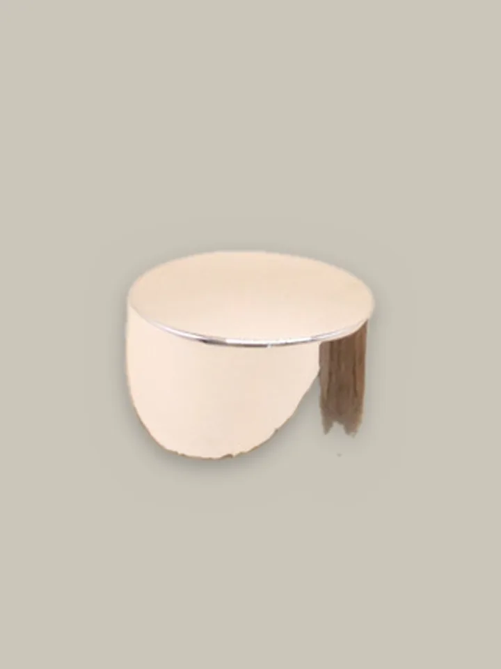 Designer cap, glossy silver, weighted