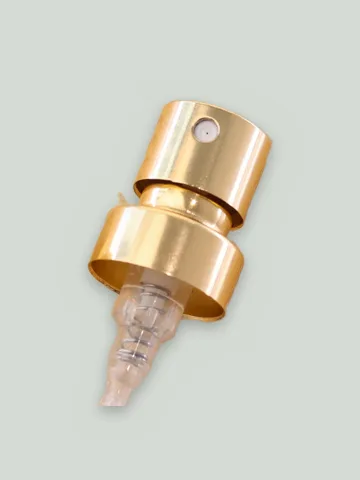 Crimp pump, gold anodised aluminium (with wide collar)