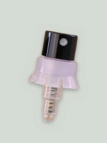 Crimp pump, black metallised plastic (with collar)