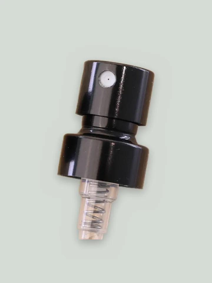 Crimp pump, black anodised aluminium (with collar)