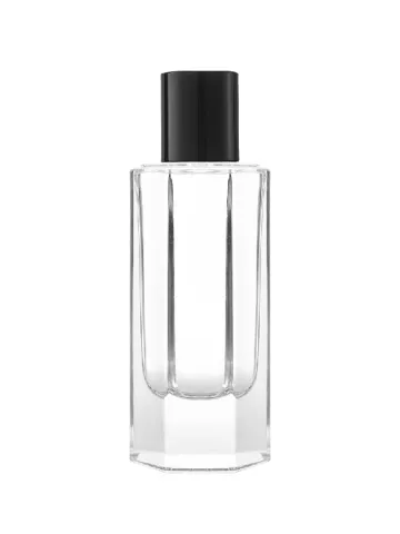 QB-0187 with Crimp pump, silver metallised plastic and Designer cap, matte black