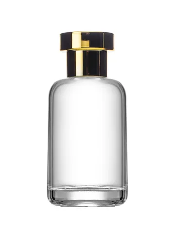 QB-0067 with Crimp pump, gold metallised plastic and Designer cap, gold
