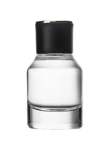 QB-0024 with Crimp pump, silver metallised plastic and Designer cap, black & silver