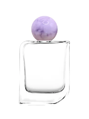 QB-0111 with Crimp pump, silver metallised plastic and Ball cap, purple