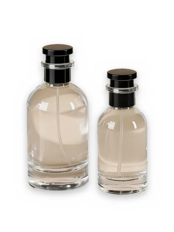 QB-0061 with Crimp pump, silver metallised plastic and Designer cap