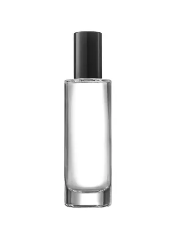 QB-0008 with Crimp pump, black metallised plastic and Metal overcap