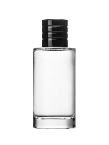 QB-0069 with Crimp pump, silver metallised plastic and Designer cap, black