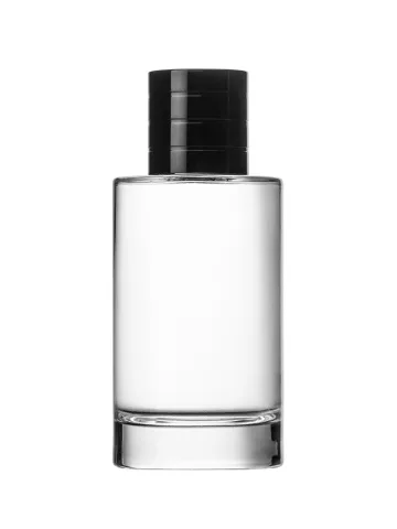 QB-0131 with Crimp pump, silver metallised plastic and Designer cap, black
